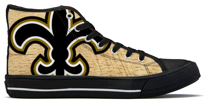 Women's New Orleans Saints High Top Canvas Sneakers 004 Women's New Orleans Saints High Top Canvas Sneakers 004